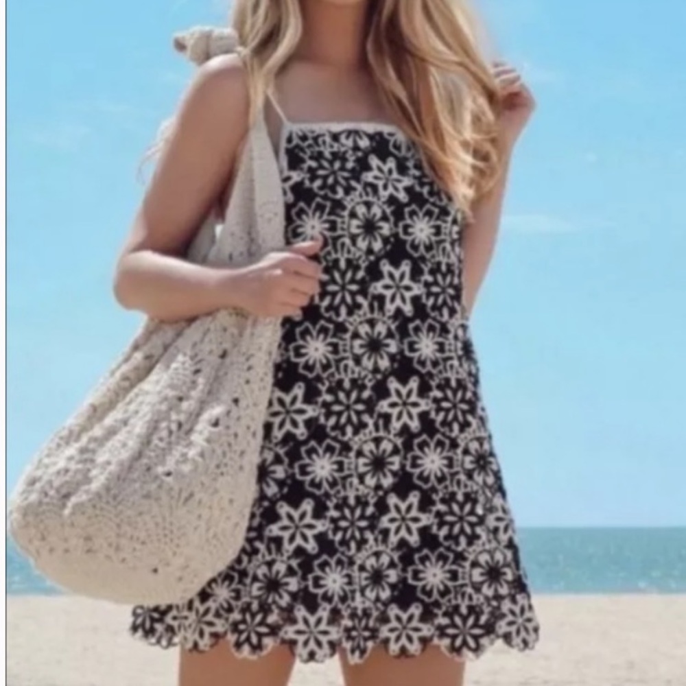 Zara Crochet Mini Dress - Picture 2 of 4